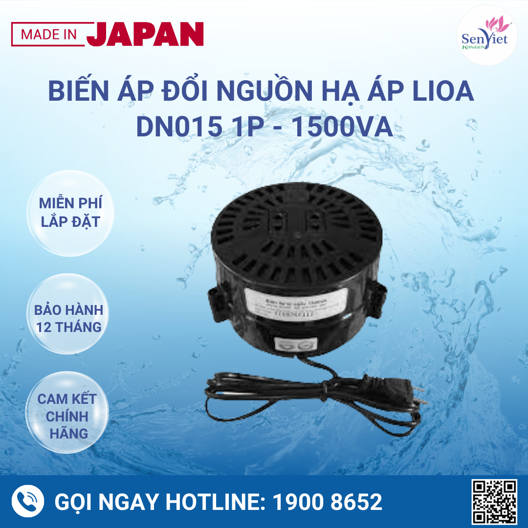Biến áp đổi nguồn hạ áp Lioa DN015 1P - 1500VA