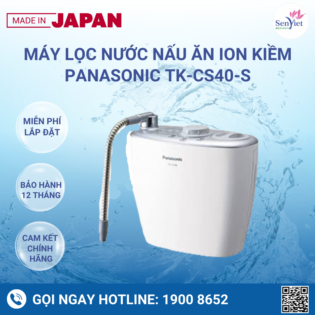MÁY LỌC NƯỚC NẤU ĂN ION KIỀM PANASONIC TK-CS40-S