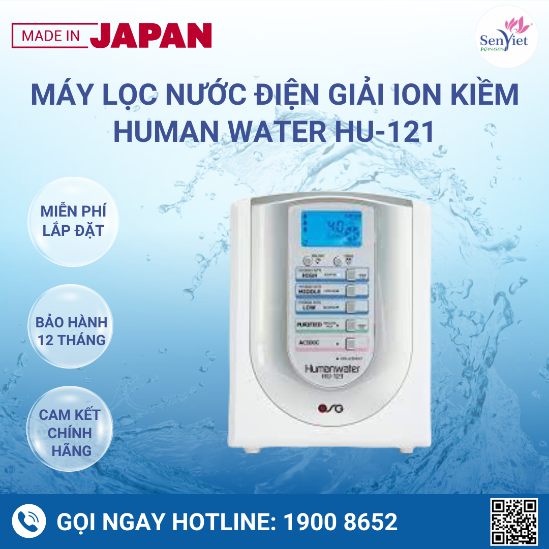 Máy Lọc Nước Điện Giải Ion Kiềm Human Water HU-121